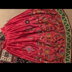 India Rajasthani hand embroidered mirrored skirt